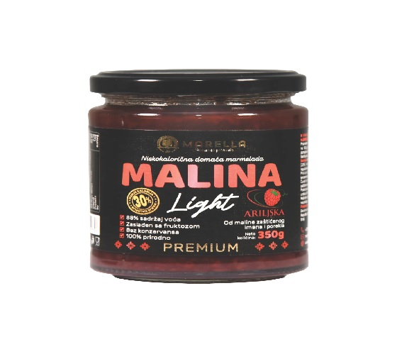  LIGHT MARMELADA-MALINA 350gr - MARELLA