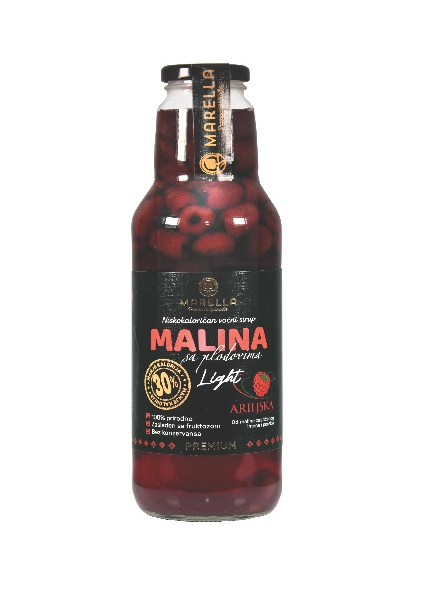  LIGHT VOĆNI SIRUP-MALINA 0,75l - MARELLA